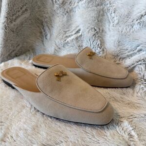 Dior Gold Ribbed Bow Pin with Logo